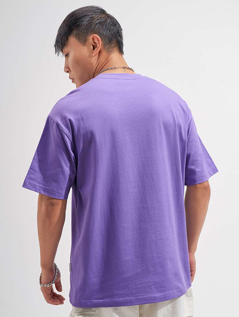 men purple printed short sleeve shirt - 22469218 -  Standard Image - 4