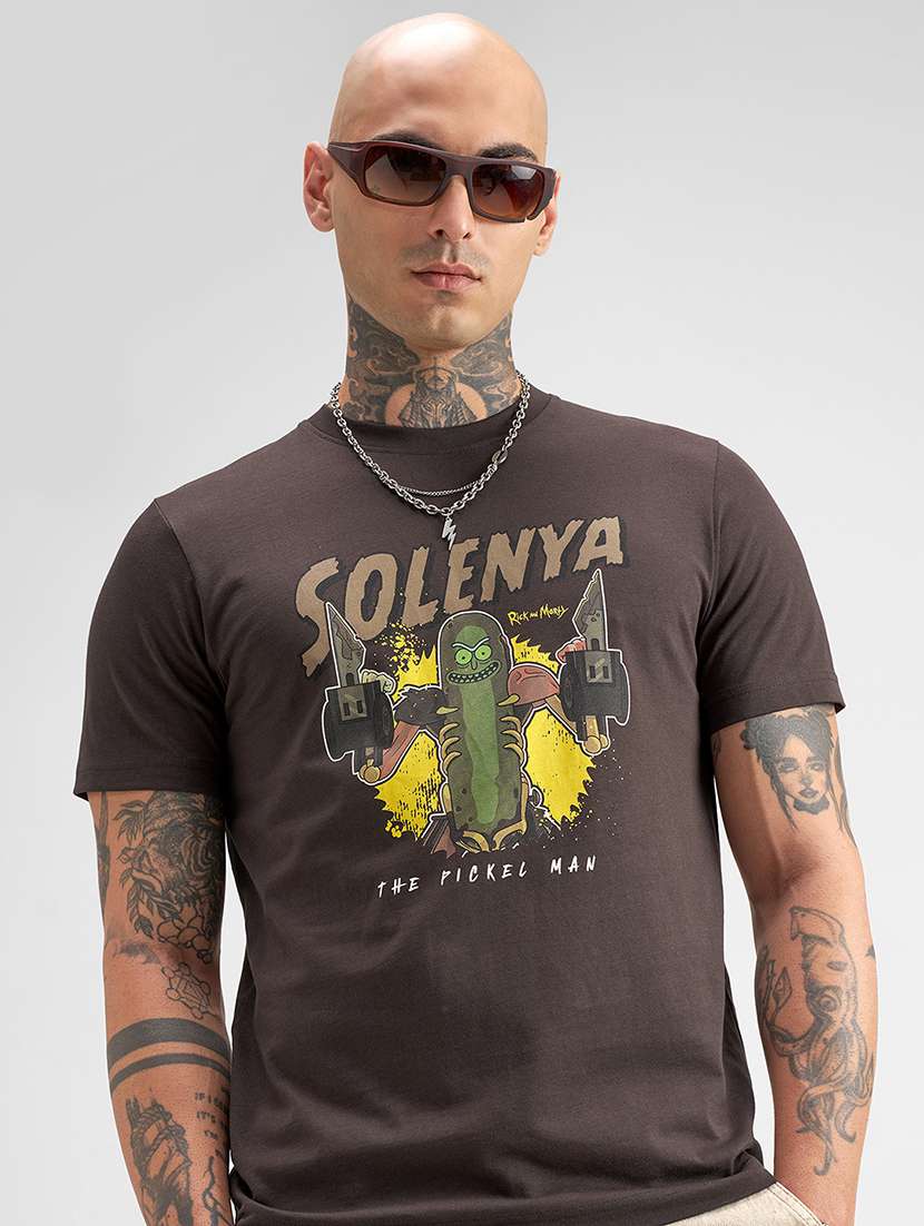 men printed crew neck t-shirt