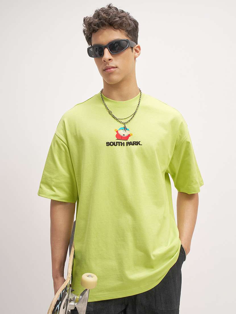 men  cotton graphic print round neck oversized t-shirt - 22469272 -  Standard Image - 1