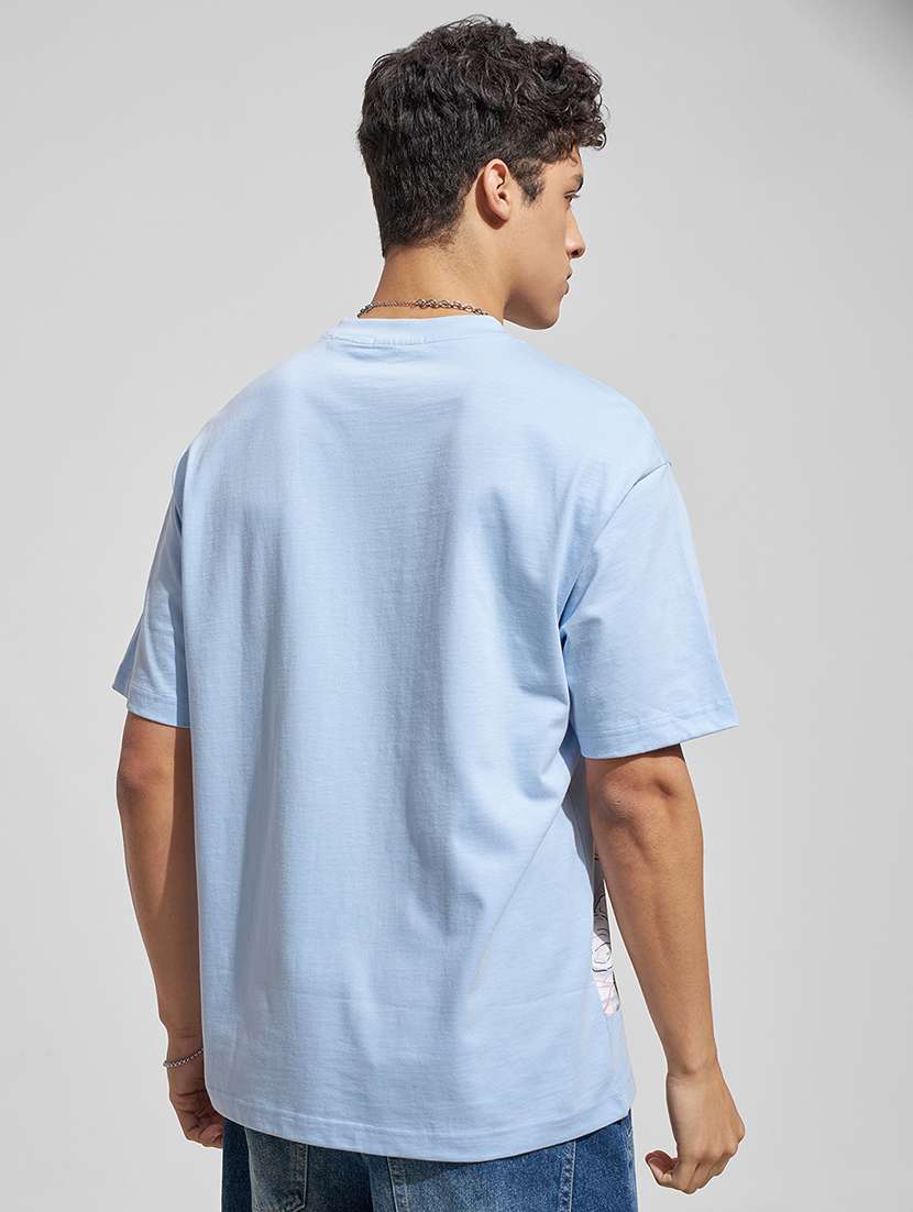 men blue cotton plain t-shirt - 22469281 -  Standard Image - 4