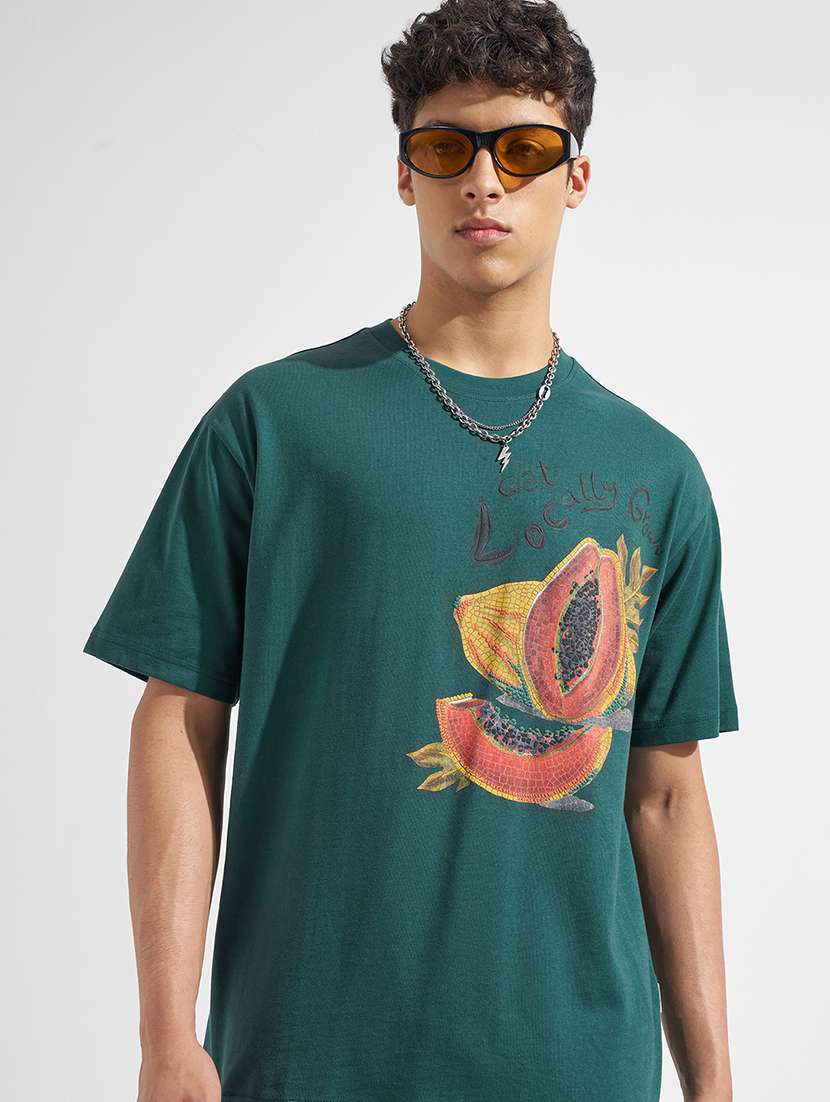 men printed short sleeve t-shirt