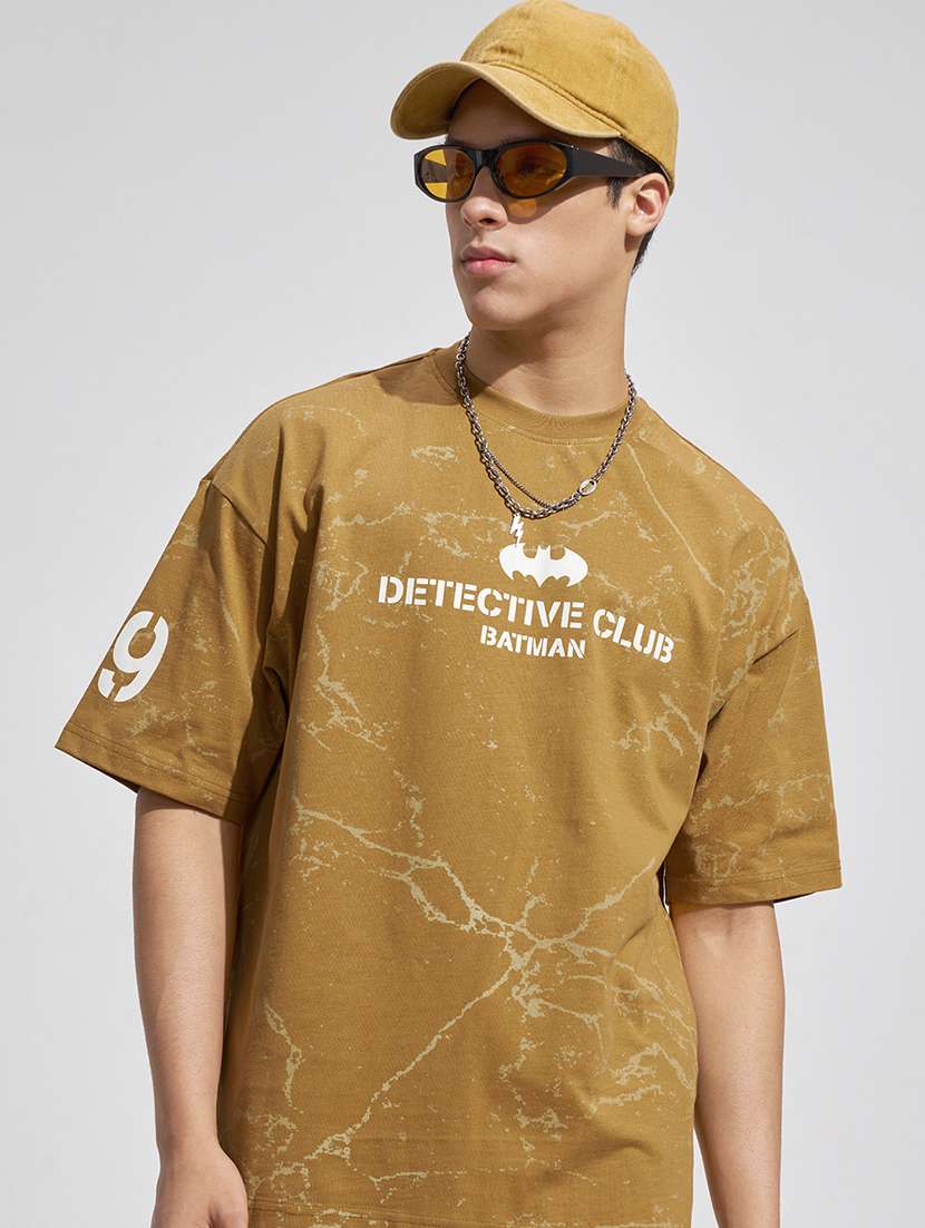 men mustard cotton plain t-shirt - 22469289 -  Standard Image - 1