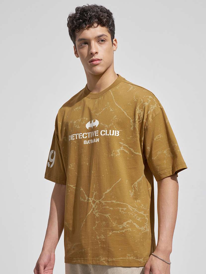 men mustard cotton plain t-shirt - 22469289 -  Standard Image - 4