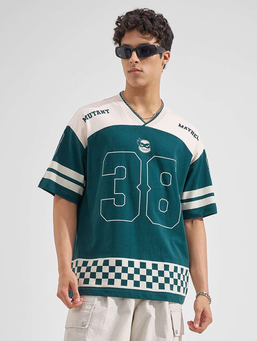 men green cotton graphic print t-shirt - 22469311 -  Standard Image - 1