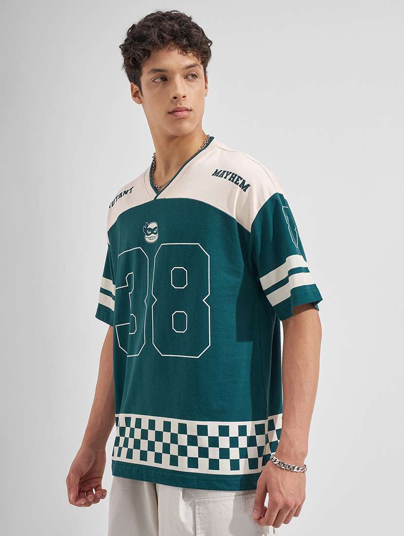 men green cotton graphic print t-shirt - 22469311 -  Standard Image - 4