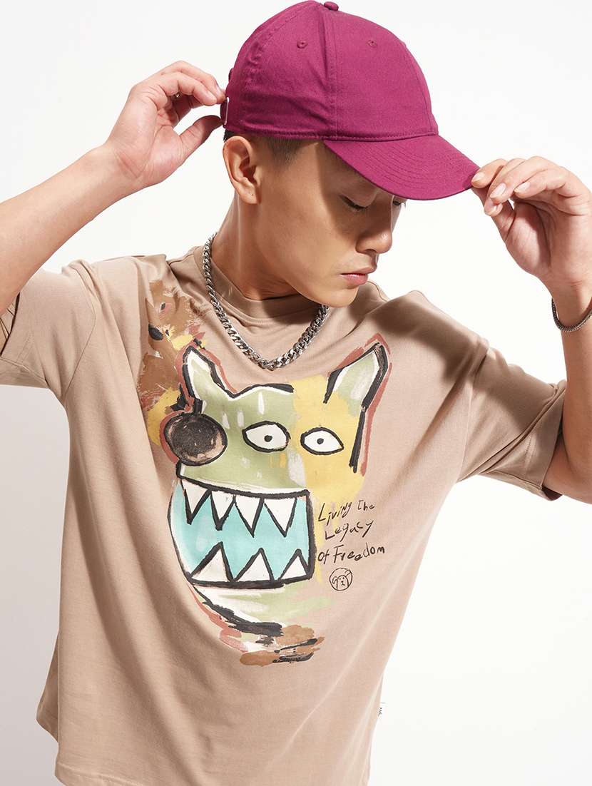 men printed short sleeve t-shirt