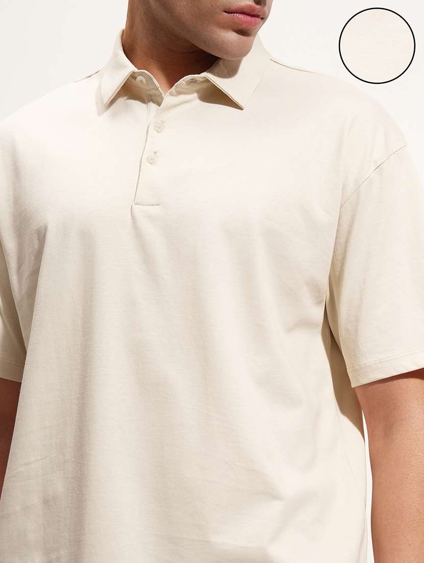 Men Solid Short Sleeve Regular Fit T-shirt - 22469370 -  Standard Image - 1