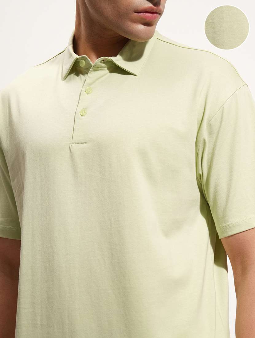 men green cotton plain t-shirt - 22469376 -  Standard Image - 1