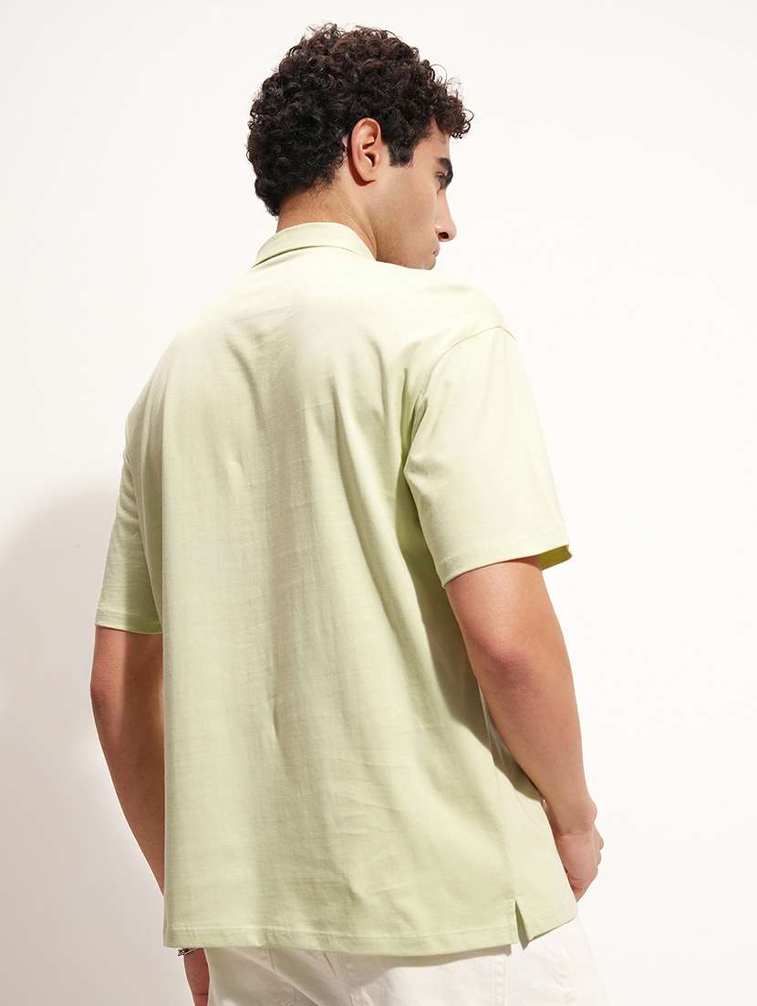 men green cotton plain t-shirt - 22469376 -  Standard Image - 4