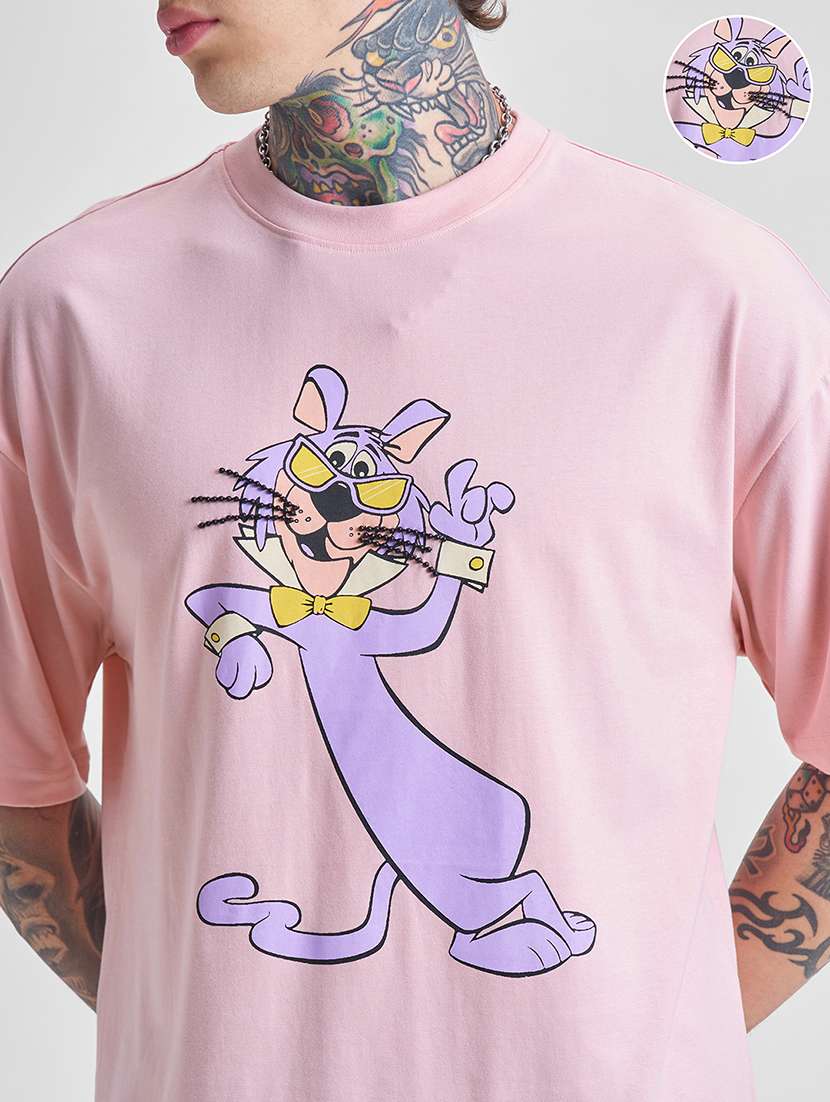 men pink cotton plain t-shirt - 22469394 -  Standard Image - 1