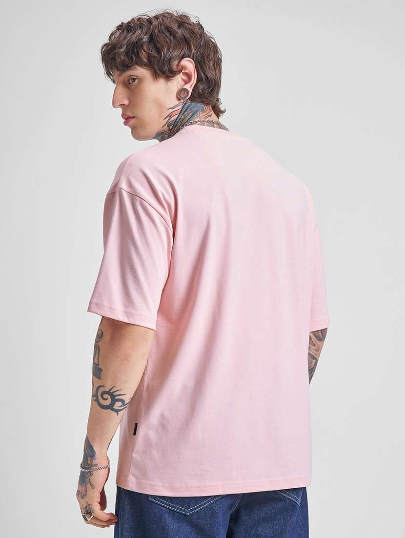 men pink cotton plain t-shirt - 22469394 -  Standard Image - 4