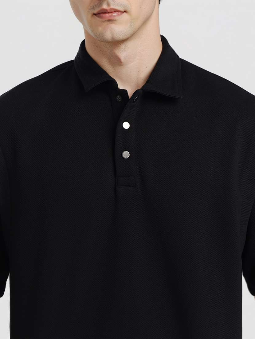 men black polyester plain t-shirt - 22469406 -  Standard Image - 1