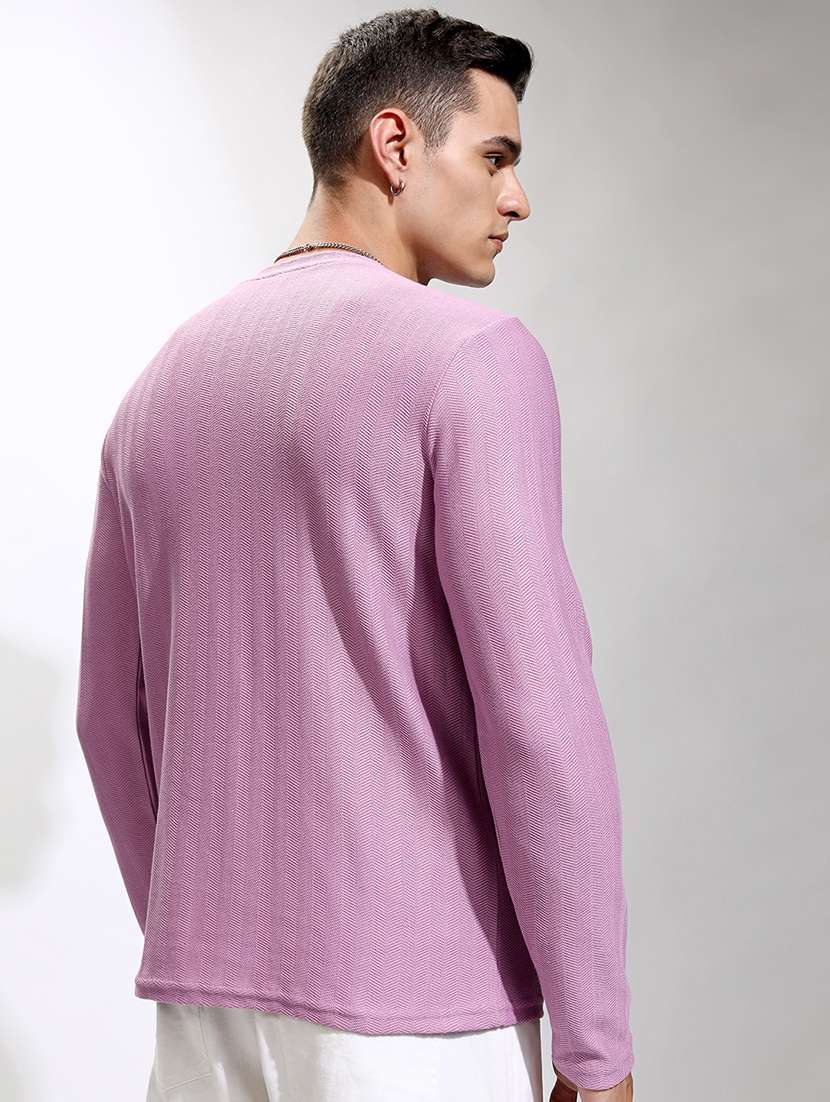men self design long sleeve regular fit t-shirt - 22469432 -  Standard Image - 4