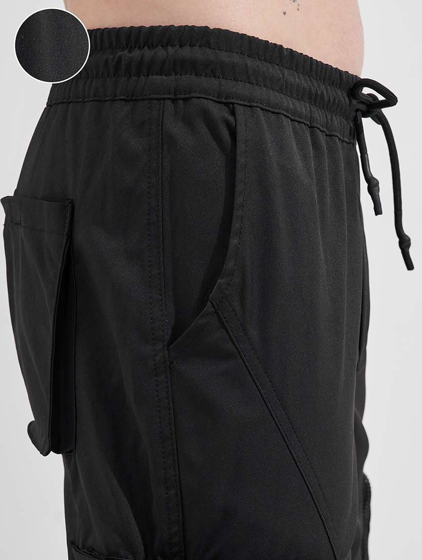 men solid mid rise regular fit cargo  - 22469459 -  Standard Image - 1