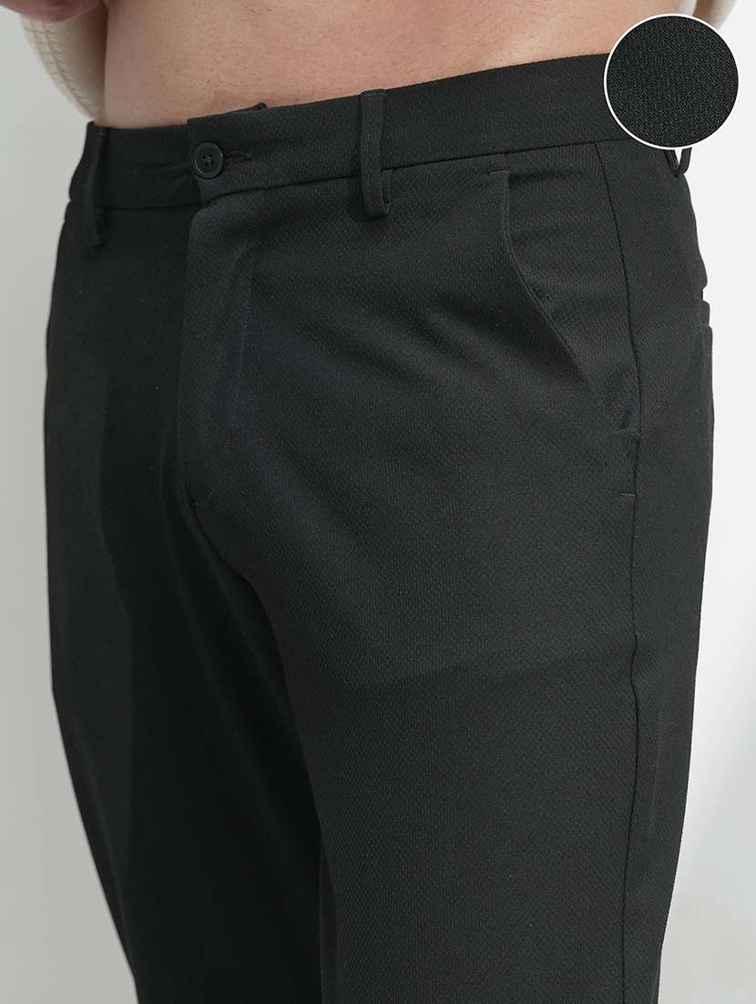 men solid mid rise chinos casual trouser - 22469477 -  Standard Image - 1