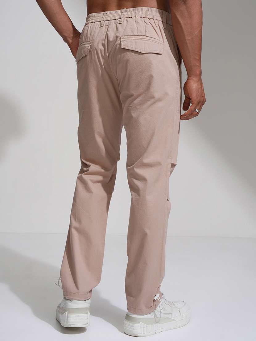 men casual solid cotton chinos trouser pant - 22469480 -  Standard Image - 4