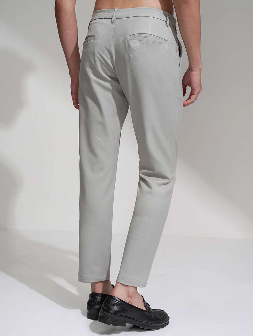 men textured mid rise flat front formal trouser - 22469488 -  Standard Image - 4