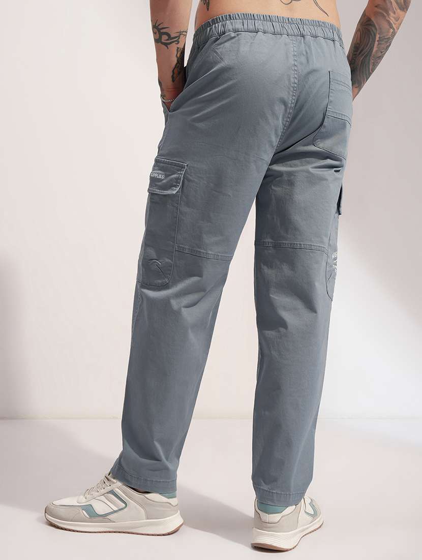 grey cotton casual trouser - 22469507 -  Standard Image - 4