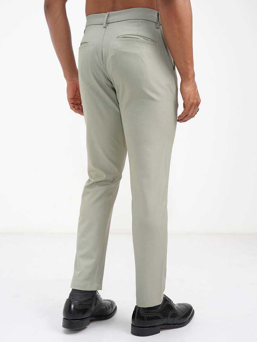 men solid regular fit trouser - 22469542 -  Standard Image - 4