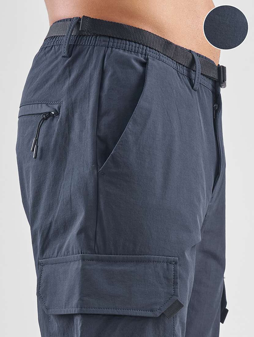 men blue nylon casual trouser - 22469563 -  Standard Image - 1