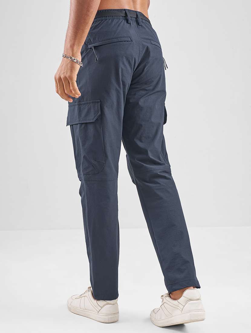men blue nylon casual trouser - 22469563 -  Standard Image - 4