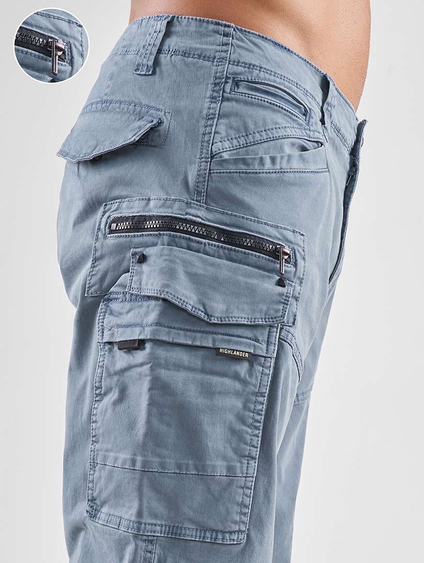 men blue cotton casual trouser - 22469564 -  Standard Image - 1