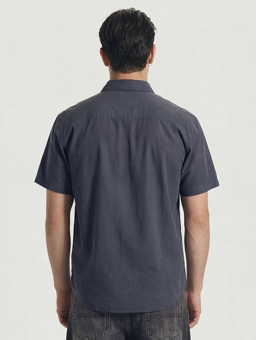 men blue cotton casual shirt - 22469641 -  Standard Image - 4