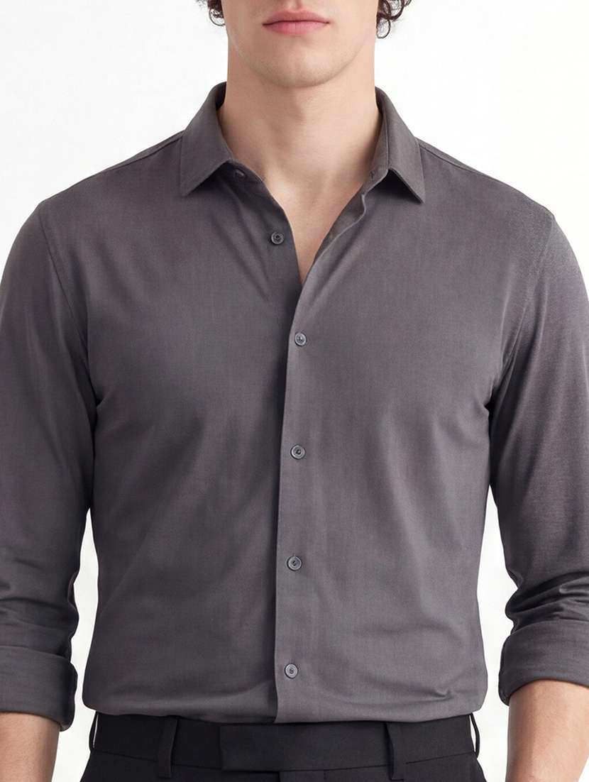 men collared long sleeve casual shirt - 22469650 -  Standard Image - 1