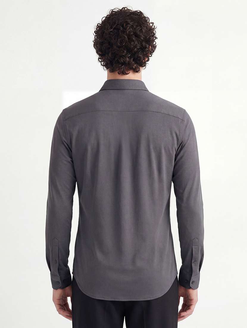 men collared long sleeve casual shirt - 22469650 -  Standard Image - 4