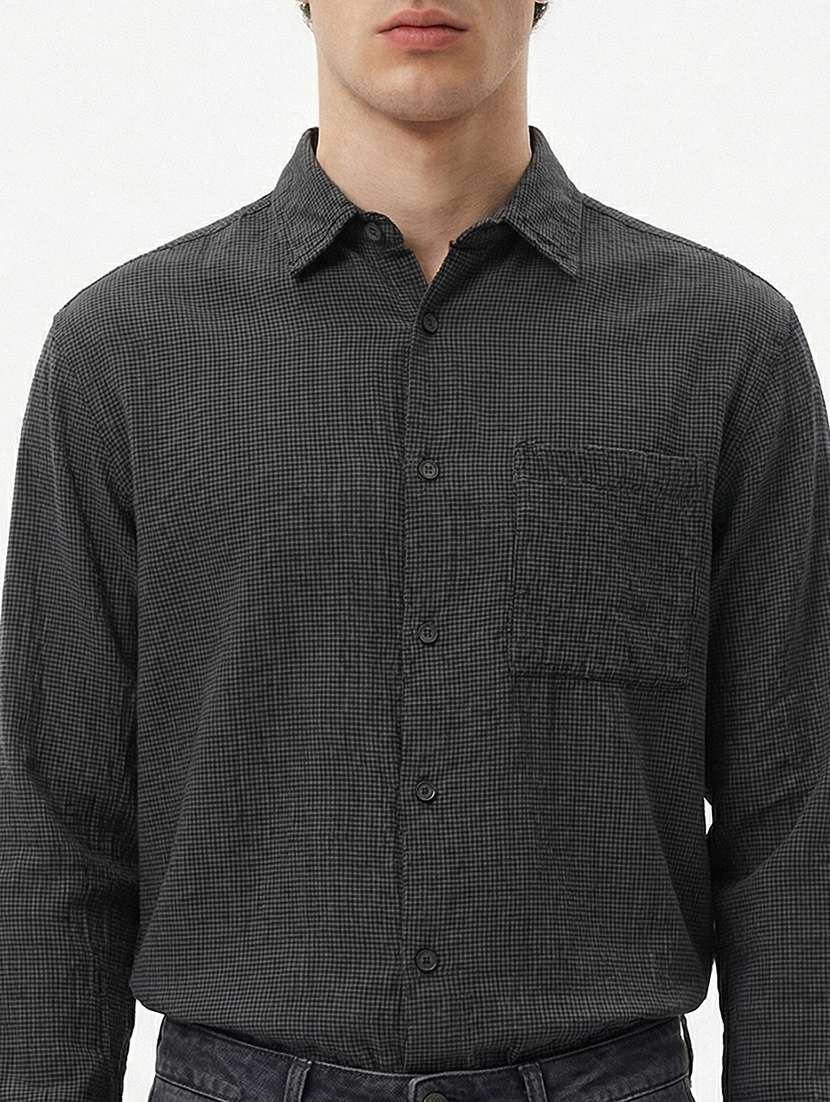 men collared long sleeve casual shirt - 22469651 -  Standard Image - 1