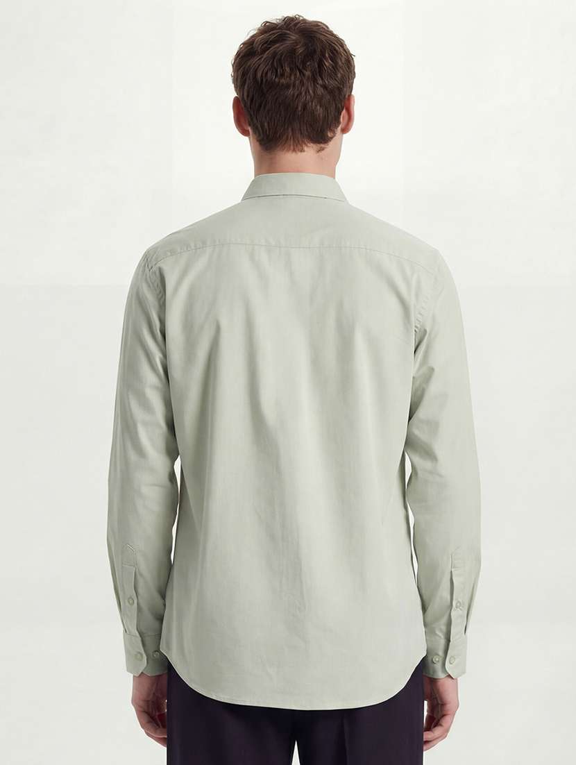 Men Collared Long Sleeve Casual Shirt - 22469661 -  Standard Image - 4