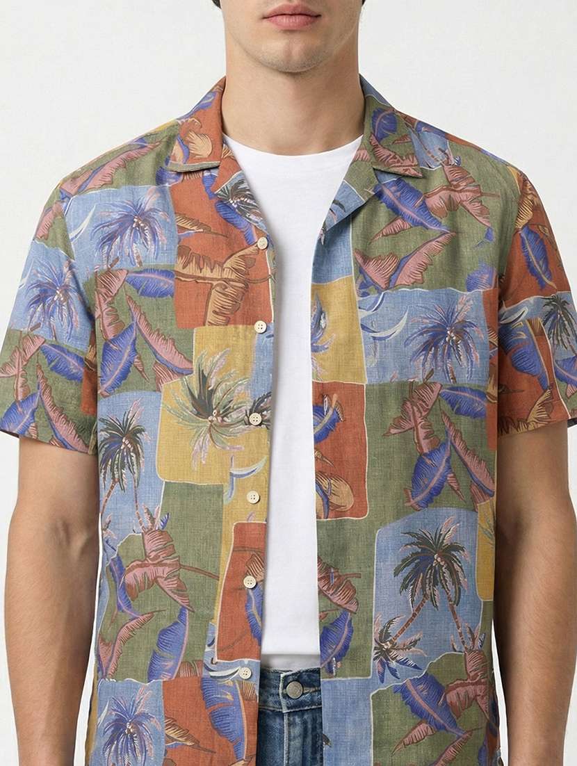 men multi colored polyester casual shirt - 22469663 -  Standard Image - 1