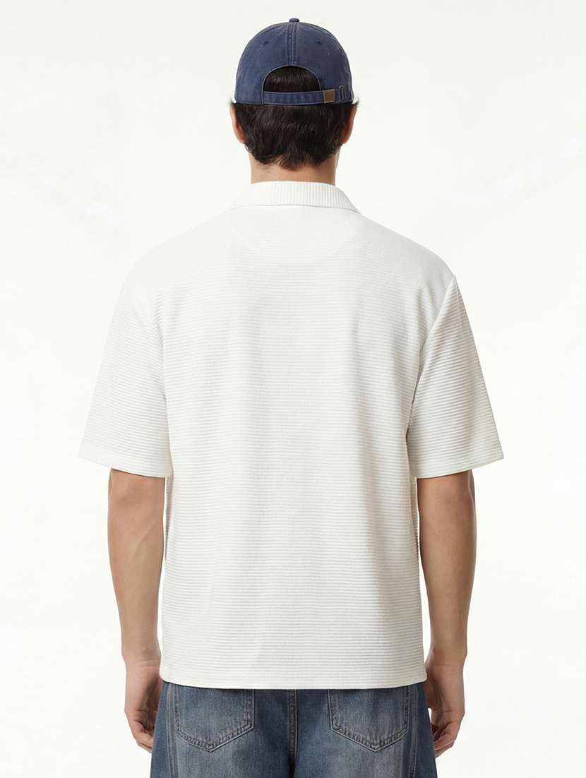 men white polyester casual shirt - 22469665 -  Standard Image - 4