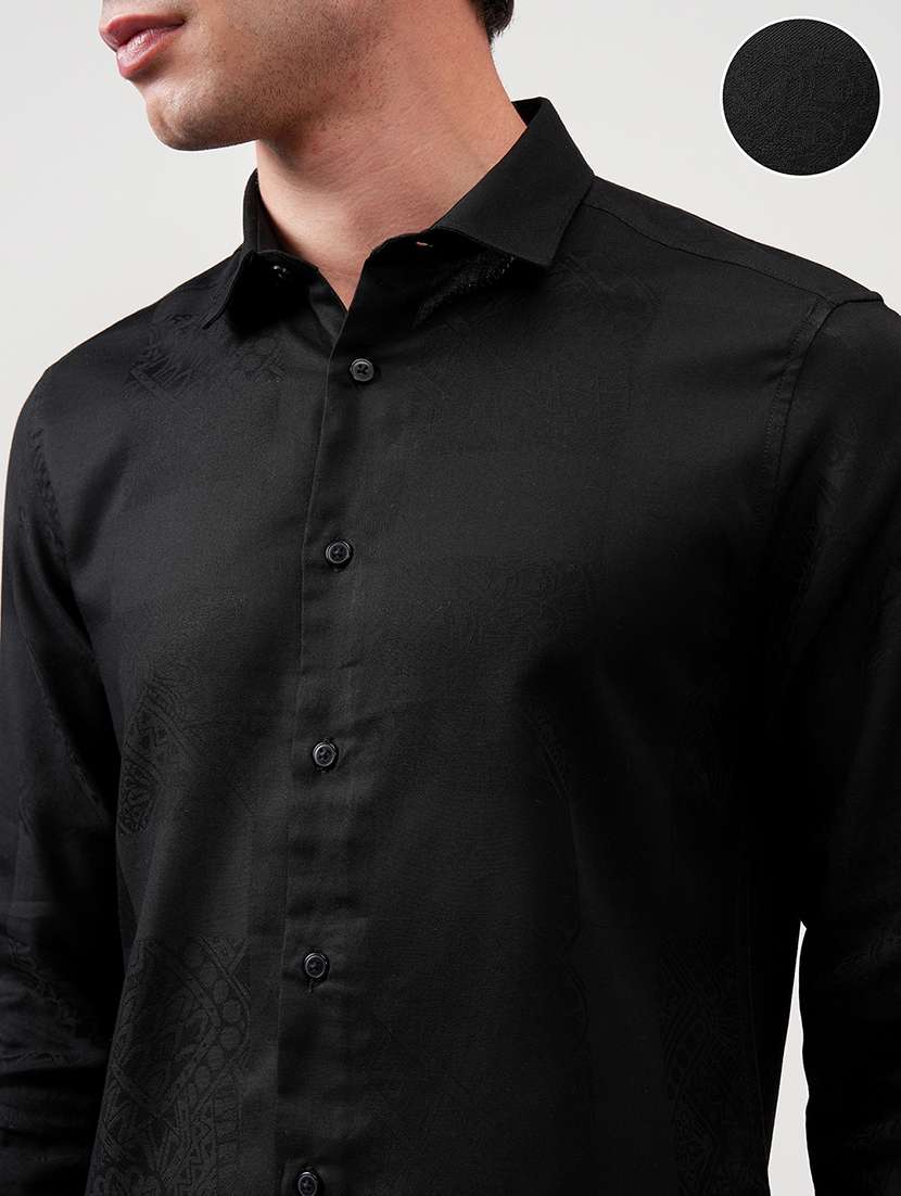 men collared long sleeve casual shirt - 22469745 -  Standard Image - 1