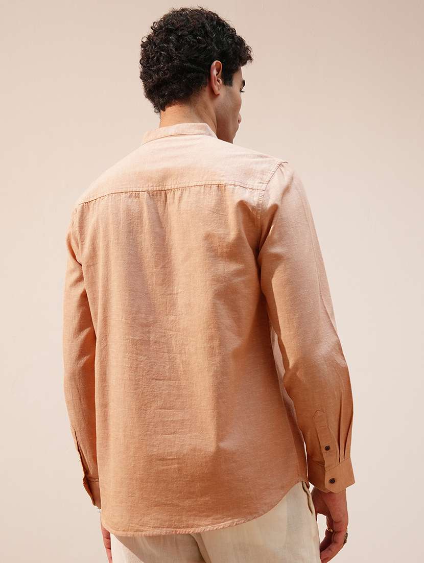 men solid long sleeve casual shirt - 22469764 -  Standard Image - 4