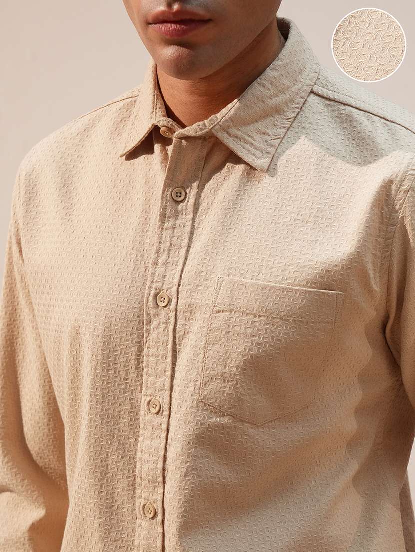 men collared long sleeve casual shirt - 22469765 -  Standard Image - 1