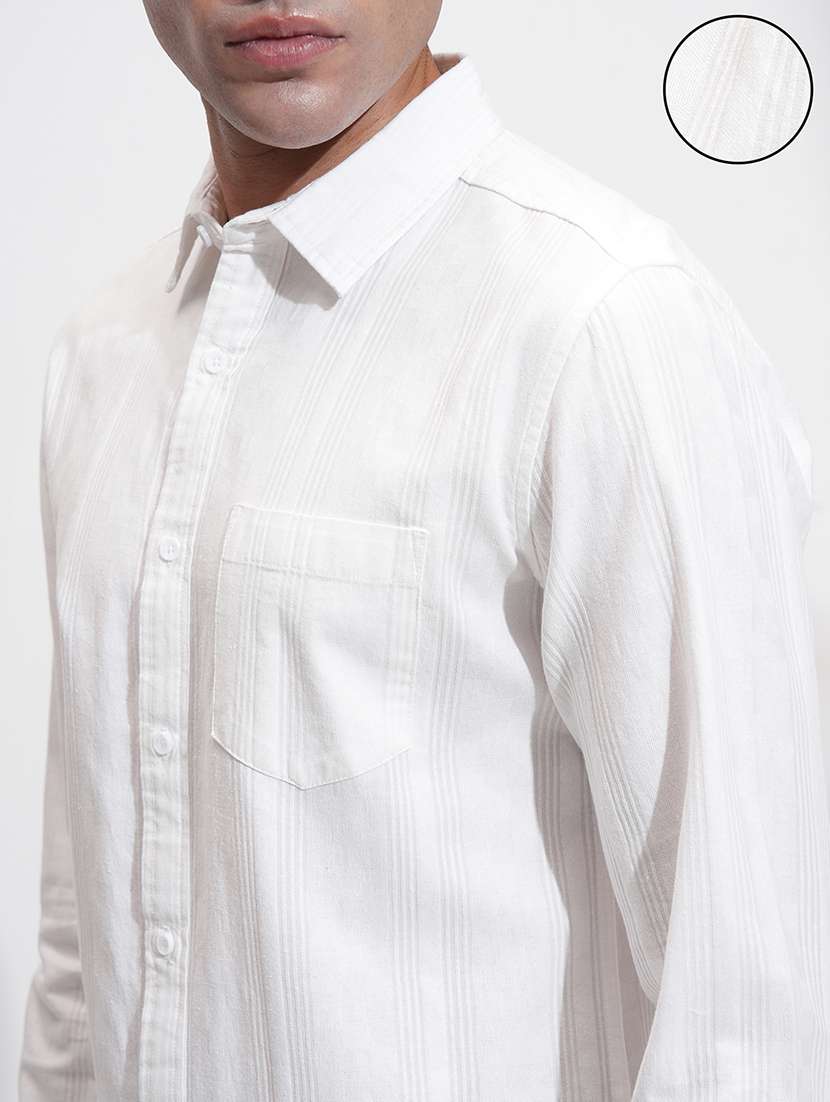 men self design long sleeve regular fit casual shirt - 22469786 -  Standard Image - 1