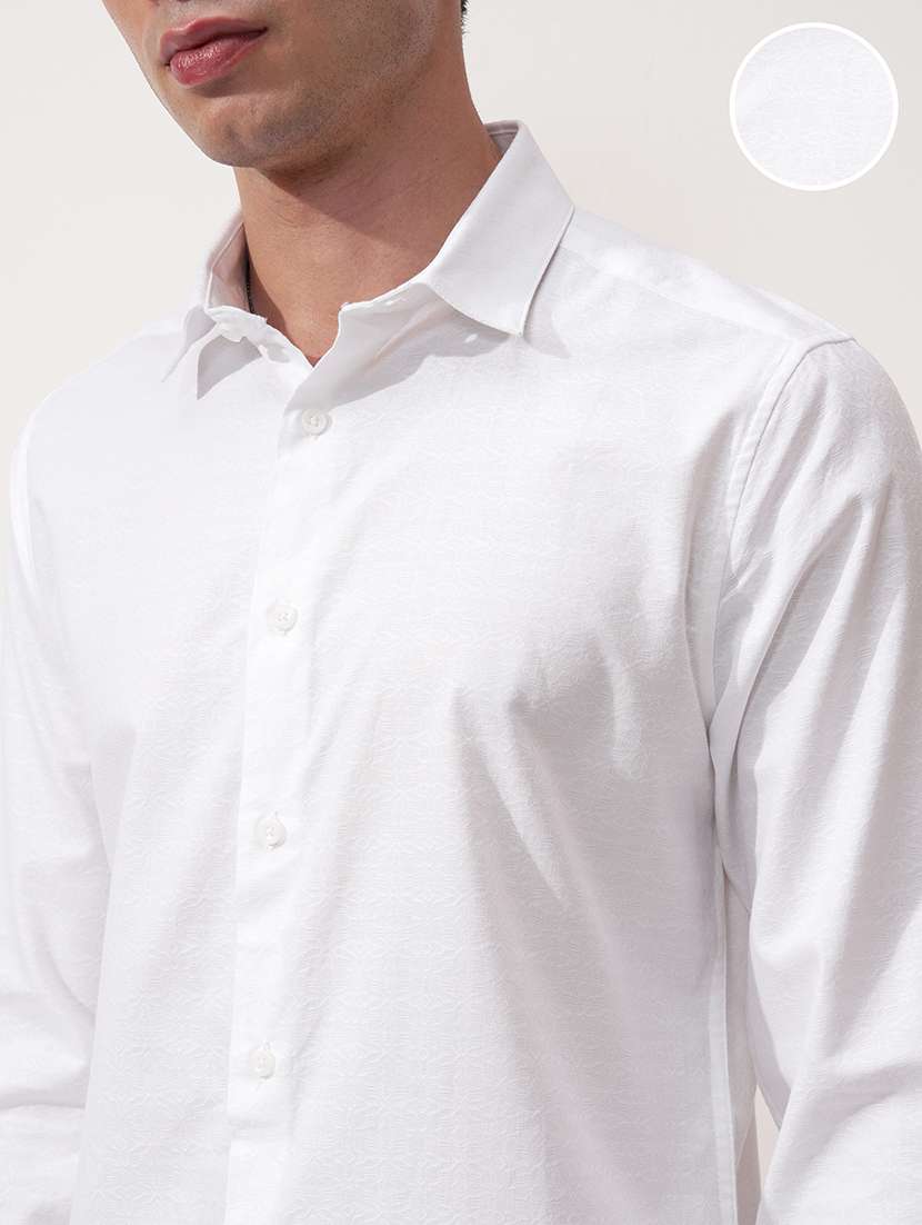 men self design long sleeve regular fit casual shirt - 22469800 -  Standard Image - 1