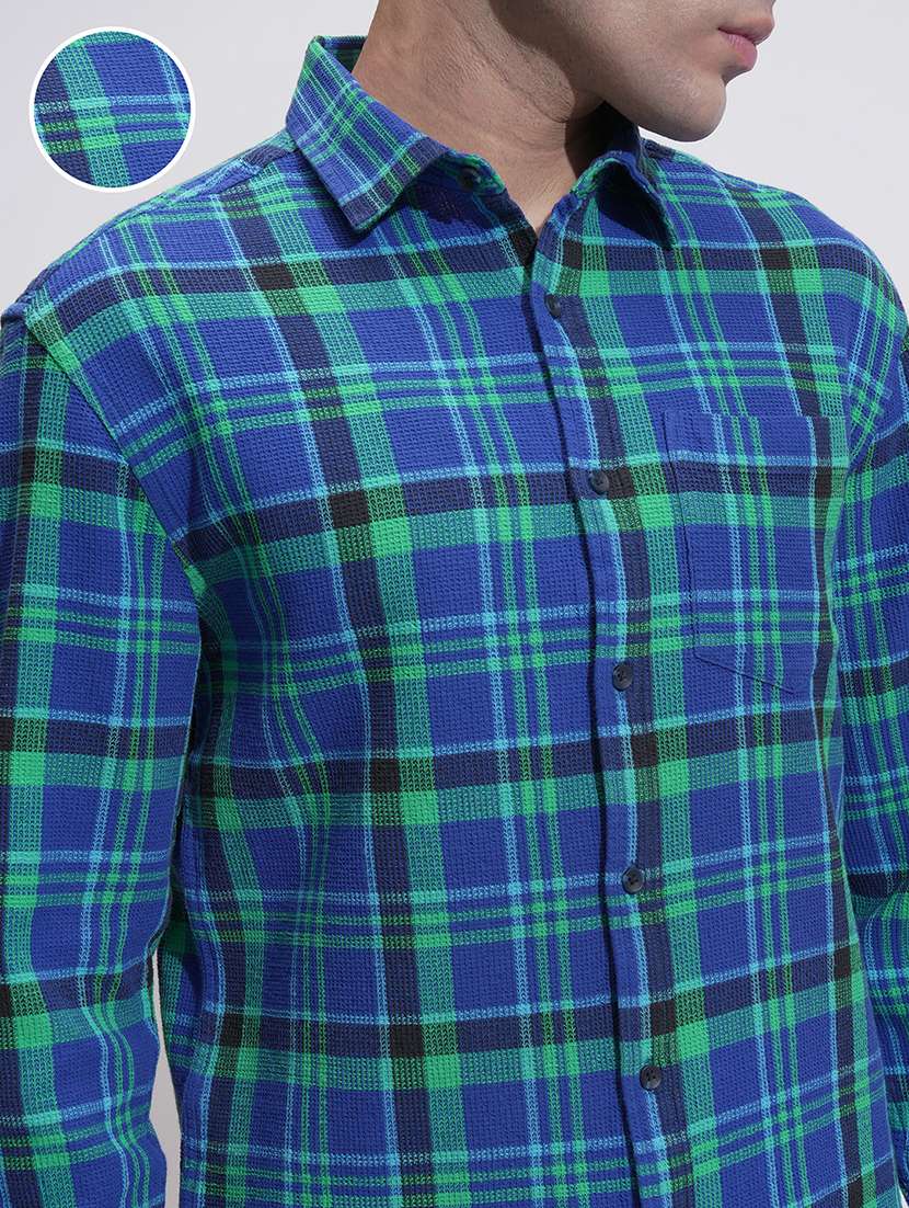 Men Checkered Long Sleeve Regular Fit Casual Shirt - 22469816 -  Standard Image - 1