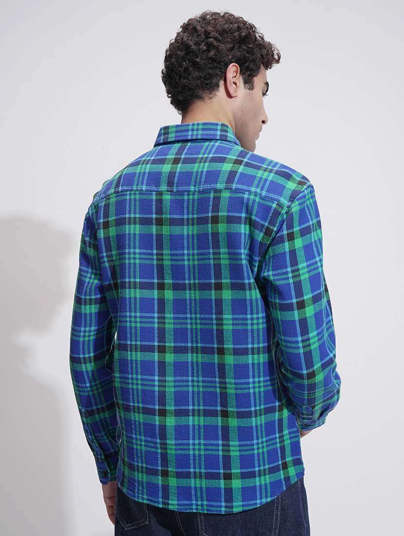 Men Checkered Long Sleeve Regular Fit Casual Shirt - 22469816 -  Standard Image - 4