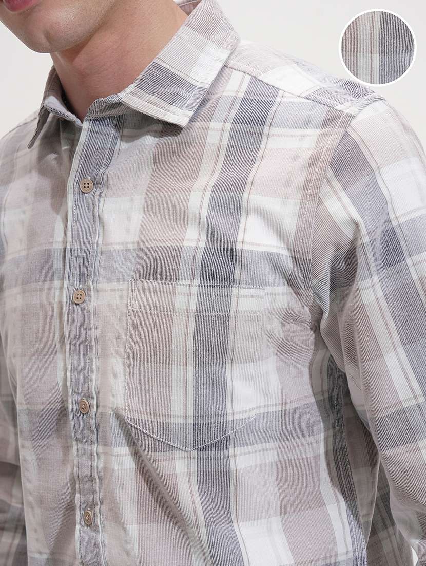 White Cotton Casual Shirt - 22469850 -  Standard Image - 1