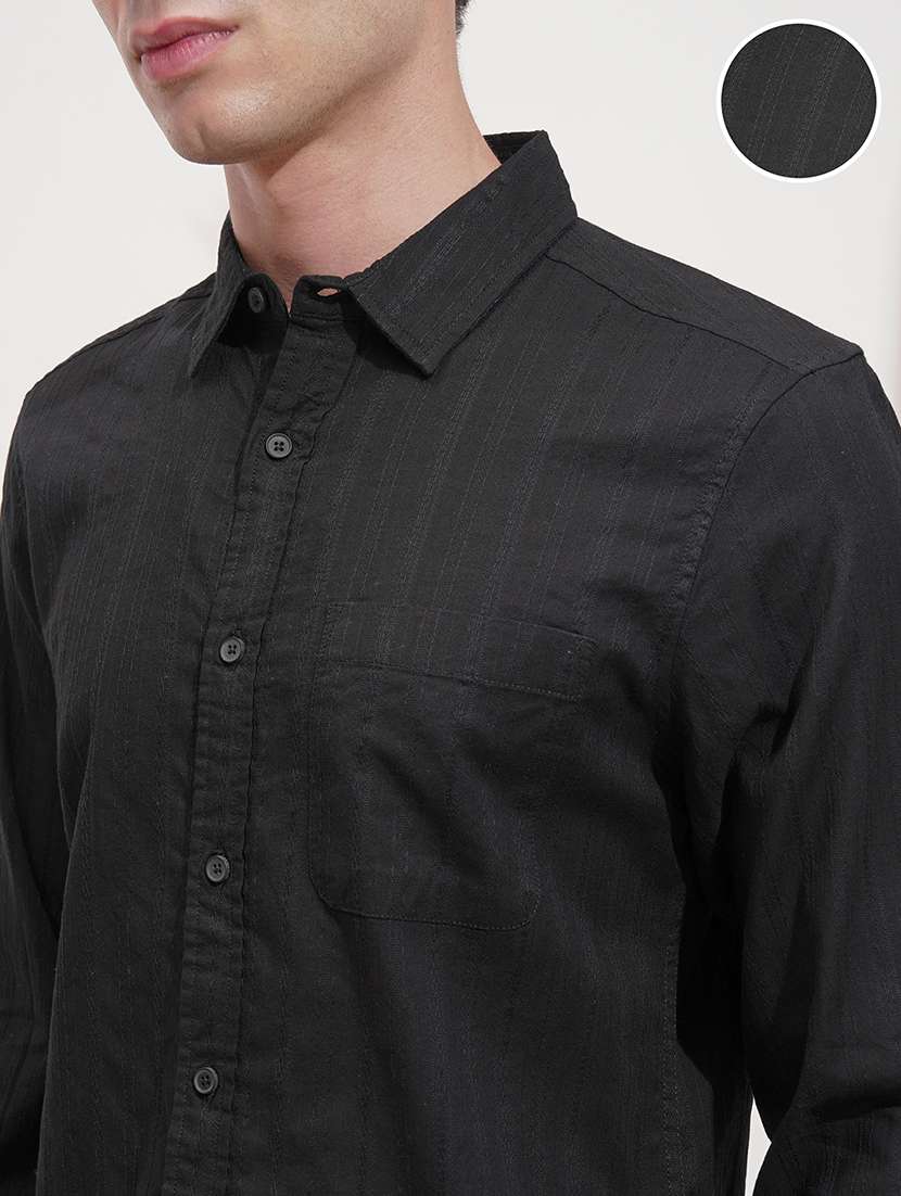 men self design long sleeve regular fit casual shirt - 22469861 -  Standard Image - 1
