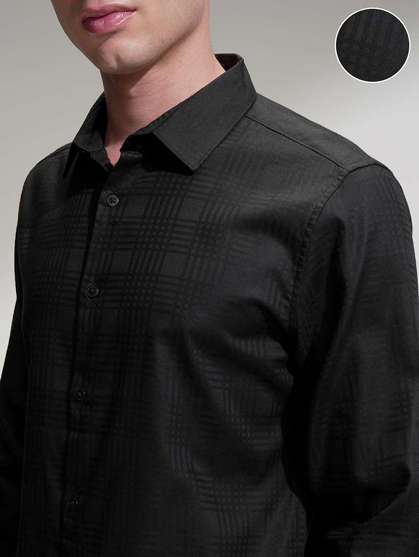 men black cotton casual shirt - 22469870 -  Standard Image - 1