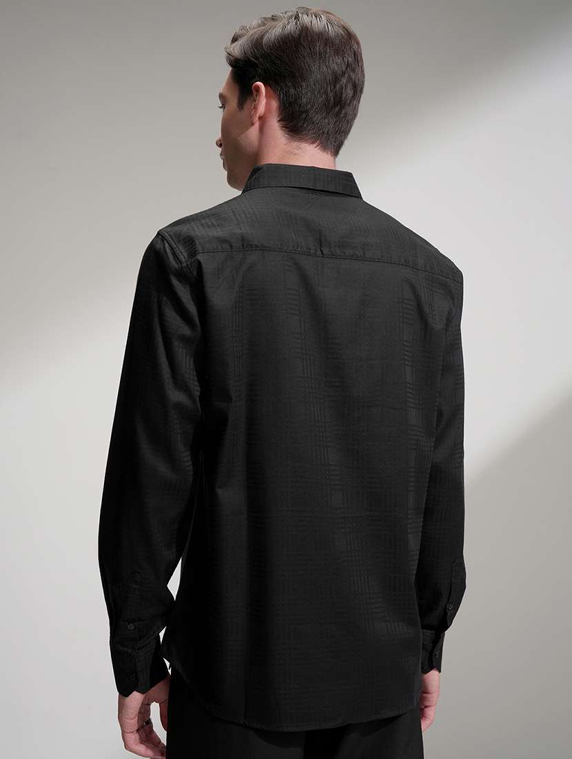 men black cotton casual shirt - 22469870 -  Standard Image - 4