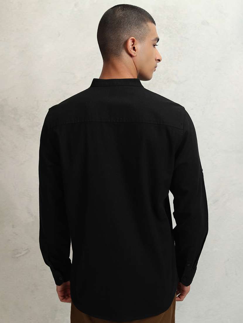 men solid mandarin neck short kurta - 22469922 -  Standard Image - 4