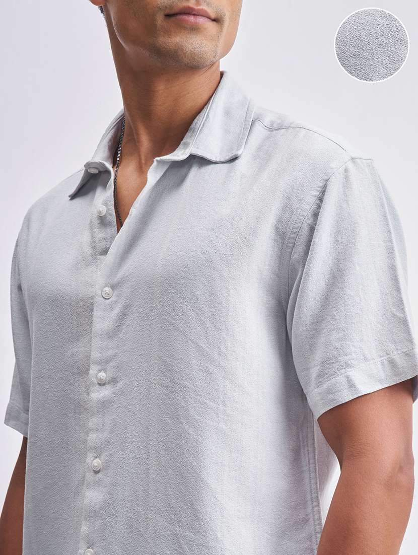 men self design short sleeve regular fit casual shirt - 22470008 -  Standard Image - 1