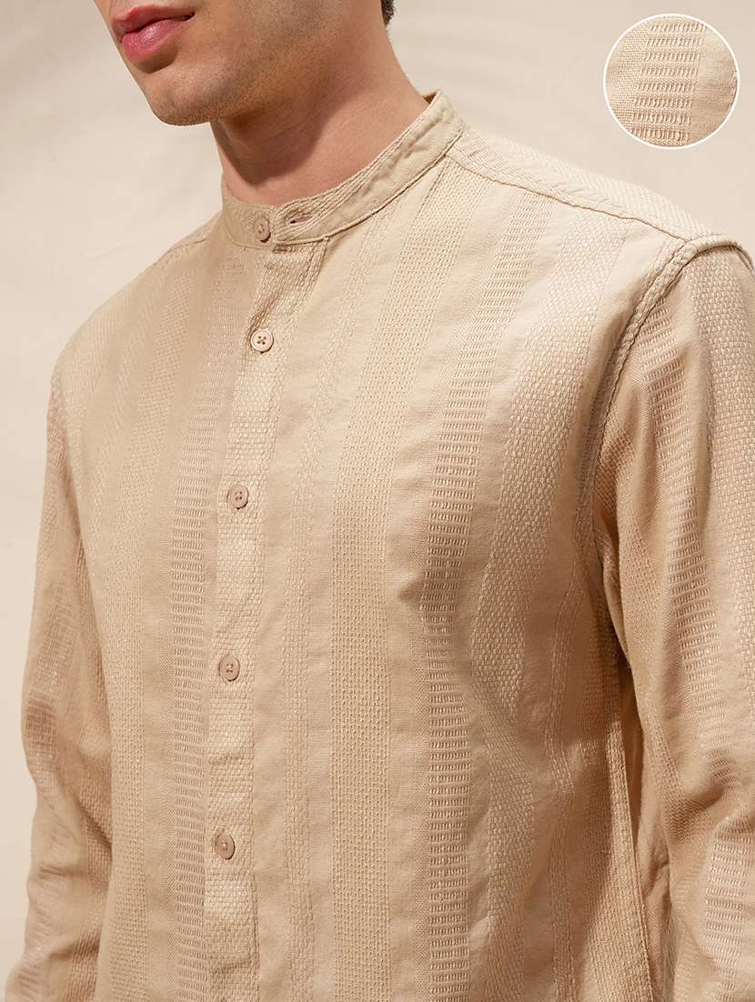 men self design long sleeve regular fit casual shirt - 22470015 -  Standard Image - 1