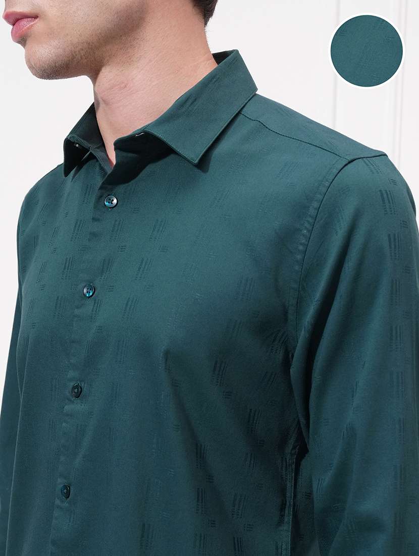 men self design long sleeve regular fit casual shirt - 22470075 -  Standard Image - 1