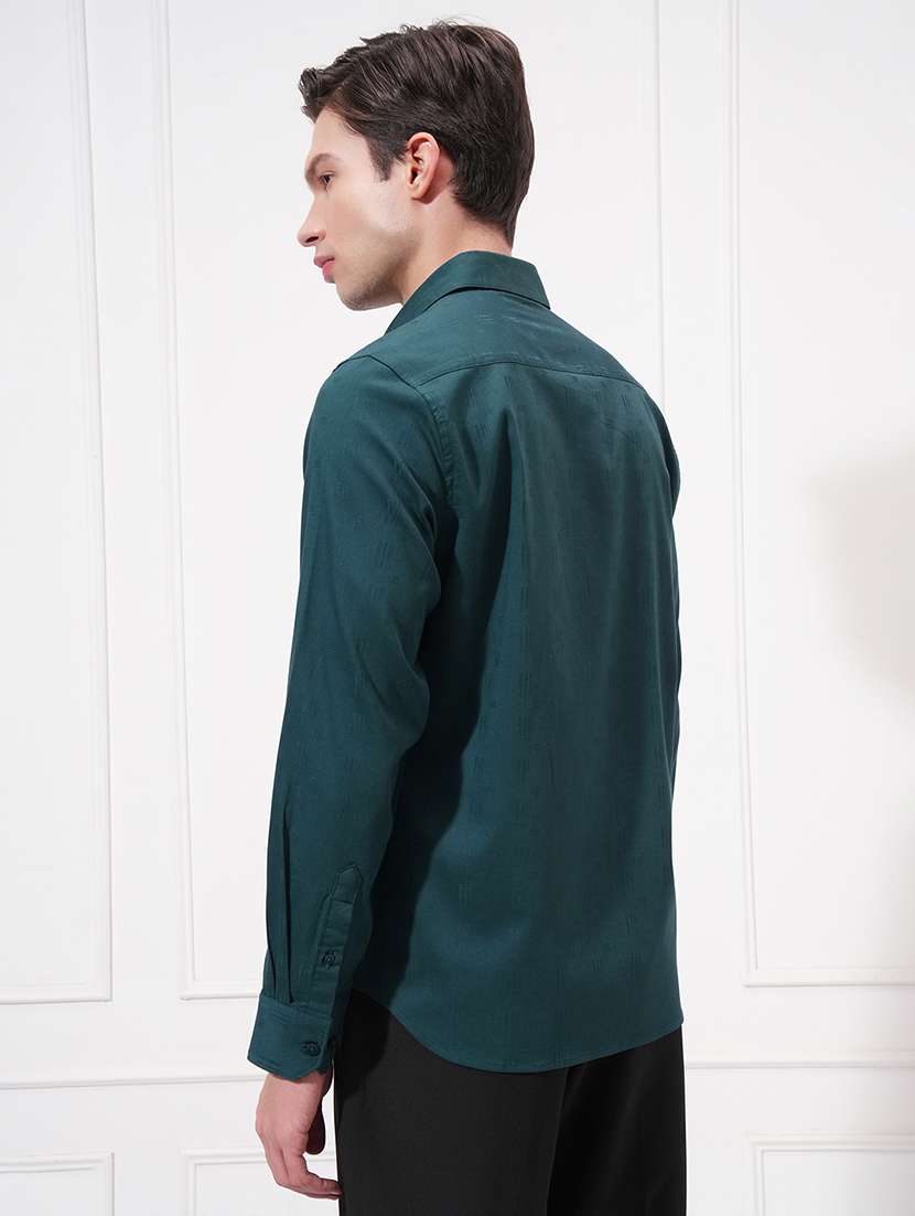 men self design long sleeve regular fit casual shirt - 22470075 -  Standard Image - 4