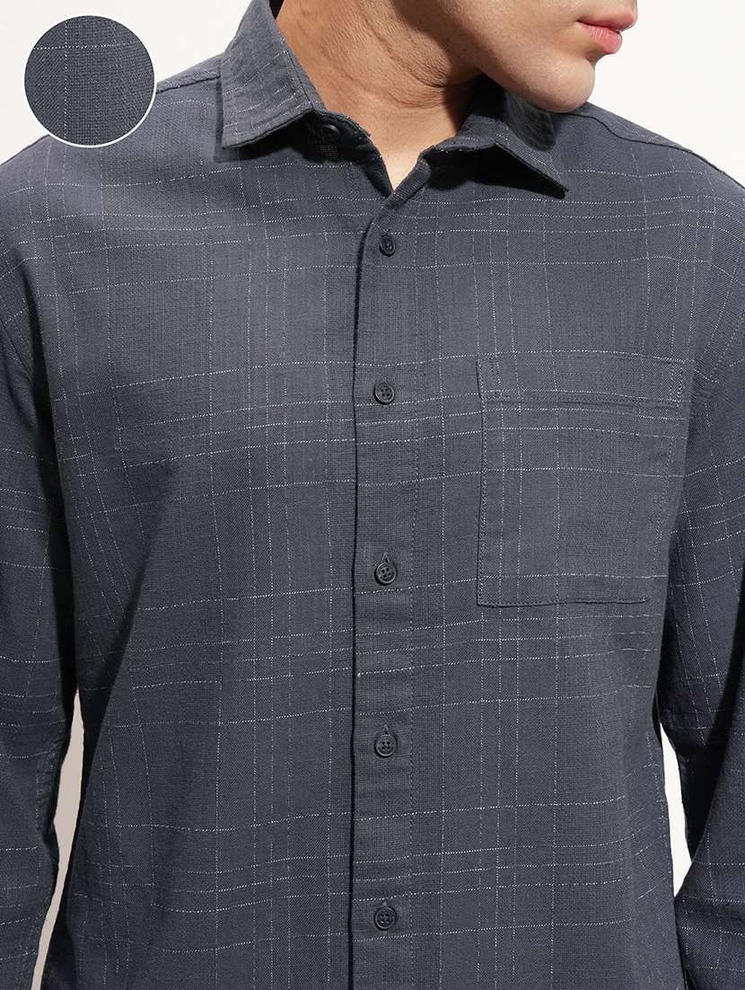 Men Checkered Long Sleeve Regular Fit Casual Shirt - 22470089 -  Standard Image - 1